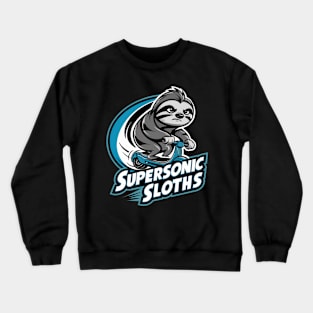 "Zooming Zen: The Speedy Sloth" Crewneck Sweatshirt